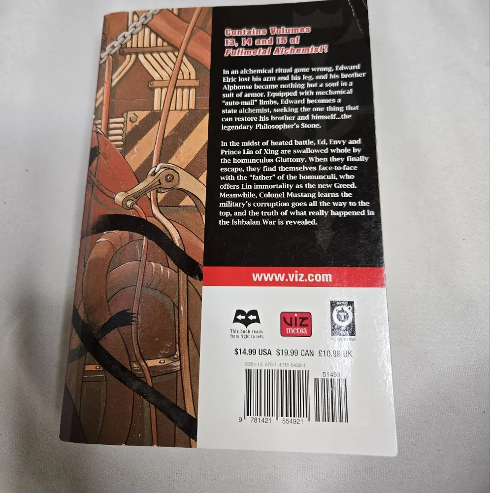 FULLMETAL ALCHEMIST volumes 13 14 15 anime manga Hiromu Arakawa 3 in 1 comic‎